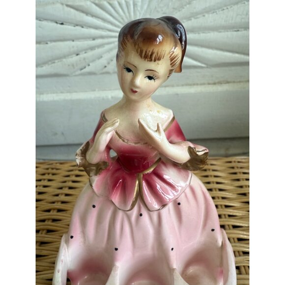 Vintage 50's Chadwicks Pink Victorian Lady Vanity Lipstick Holder - Picture 5 of 9
